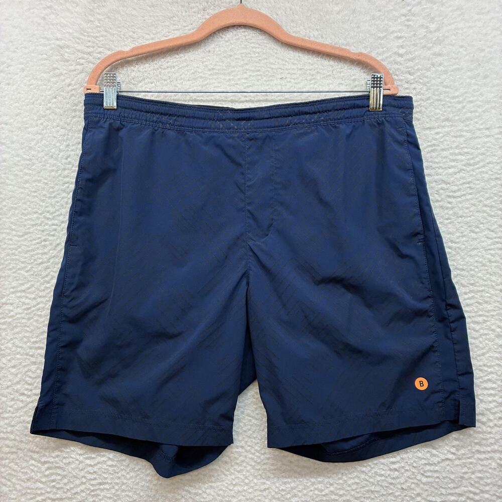 Bonobos Shorts Mens 32 7" Blue Chevron GoodSport Lined Athletic Gym Running